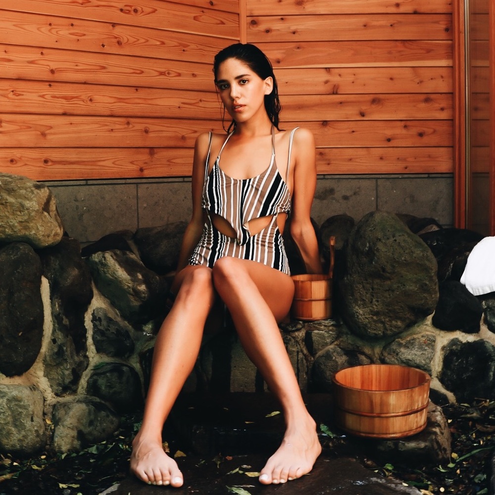 Alondra Swimsuit Two Piece Bikini Striped Lines